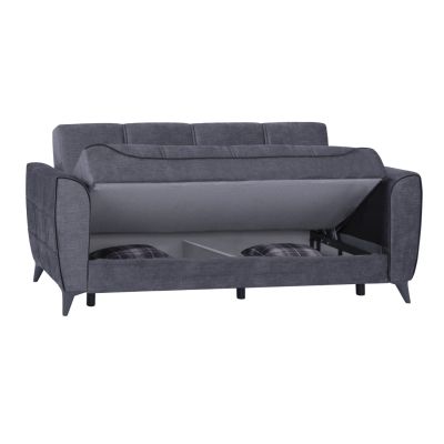 Sofa 3 seater Juana HM3166.30 Grey with dark grey detail 217x80x88 cm