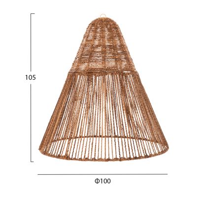 ПАНЕЛ HM4034 ИЗСУШЕНИ ВЛАКНА ОТ БАНАНОВО ДЪРВО В КАФЯВ ЦВЯТ Φ100x100-105Hcm.