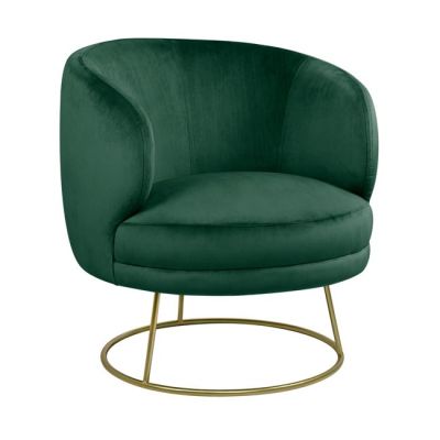 Armchair Arien HM8403.03, cypress green velvet, gold base 80x75x82cm