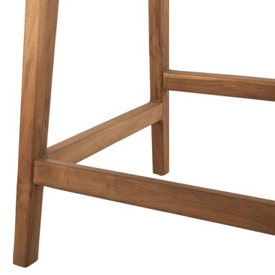 BAR STOOL WITH BACKREST NESHA HM9381.11 TEAK WOOD & VIRO ROPE 46x53x96 cm.