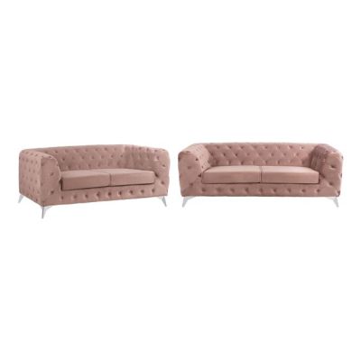 LIVING ROOM SET 2CS DUSTY PINK HM11054