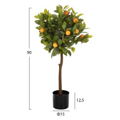 DECORATIVE SYNTHETIC PLANT IN POT HM4021 ORANGE TREE Φ15x12.5-90Hcm.