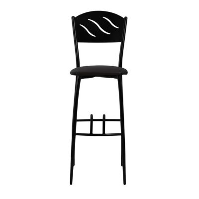 Bar Stool Black Metallic Brown PU 40x44x114 εκ