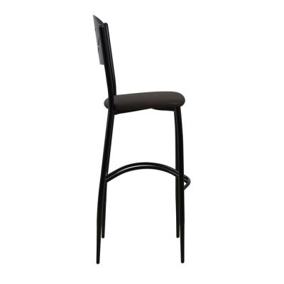 Bar Stool Black Metallic Brown PU 40x44x114 εκ