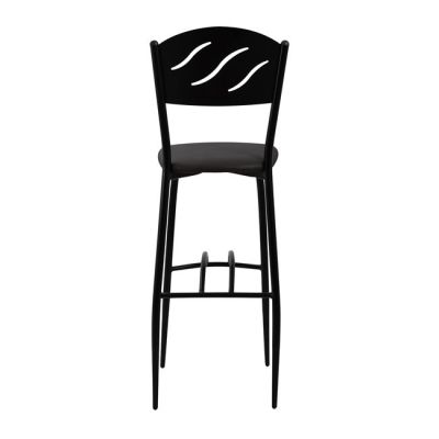 Bar Stool Black Metallic Brown PU 40x44x114 εκ