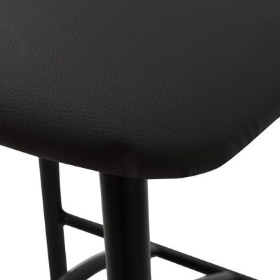 Bar Stool Black Metallic Brown PU 40x44x114 εκ