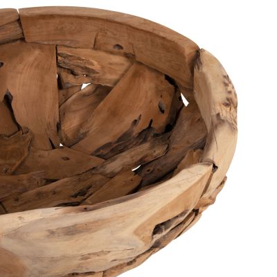 COFFEE TABLE ROUND HM4279 TEAK TREE ROOT PIECES IN NATURAL COLOR Φ100x43,5Hcm.