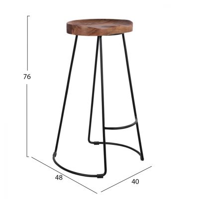 Bar Stool HM8363.11 acacia wood