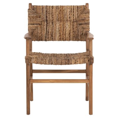 ARMCHAIR PROFESSIONAL SOL ΗΜ9400.11 SOLID TEAK WOOD AND RUSH-MATT 57.5x59x87H cm.