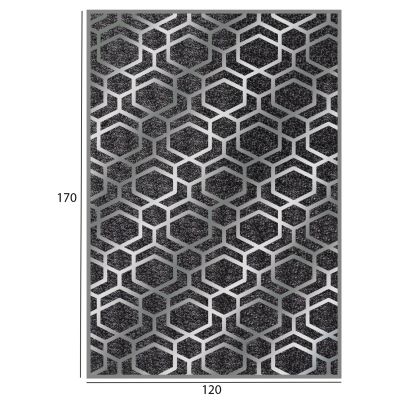 HM7677.31 120X170см, сиво-сребрист килим, с ресни, JOSIANE