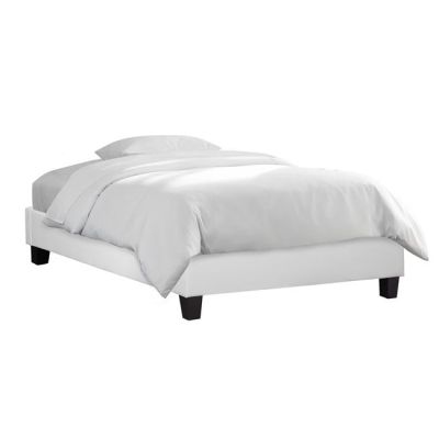 BED TONYA IN WHITE PU HM395.01 FOR MATTRESS 90x200 cm