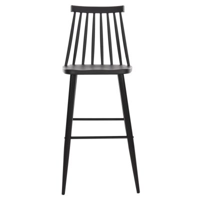 БАР СТОЛ ВИСОКА СЕДАЛКА VANESSA HM8459.12 ЧЕРЕН PP И ЧЕРНИ МЕТАЛНИ КРАКА 47x48,5x107Hcm.