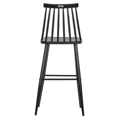 БАР СТОЛ ВИСОКА СЕДАЛКА VANESSA HM8459.12 ЧЕРЕН PP И ЧЕРНИ МЕТАЛНИ КРАКА 47x48,5x107Hcm.