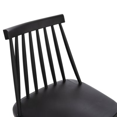 БАР СТОЛ ВИСОКА СЕДАЛКА VANESSA HM8459.12 ЧЕРЕН PP И ЧЕРНИ МЕТАЛНИ КРАКА 47x48,5x107Hcm.
