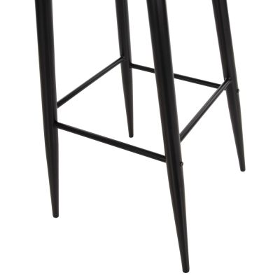 БАР СТОЛ ВИСОКА СЕДАЛКА VANESSA HM8459.12 ЧЕРЕН PP И ЧЕРНИ МЕТАЛНИ КРАКА 47x48,5x107Hcm.