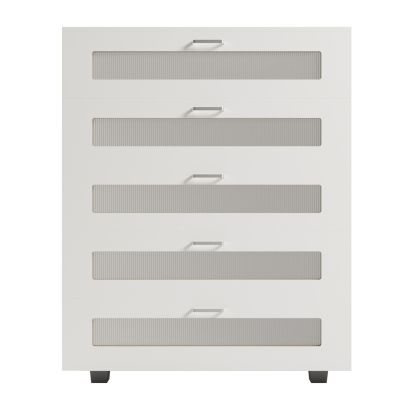 CHEST OF DRAWERS THORGAN HM9881.03 MELAMINE IN WHITE-5 DRAWERS 80Χ40Χ100Hcm.