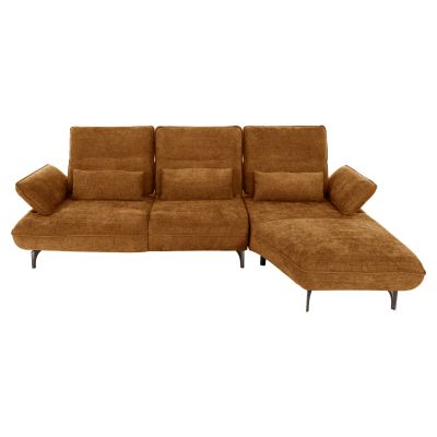 CORNER (RIGHT) SOFA-BED CONVERT HM3268.02R BRICK RED FABRIC 283x188x100Hcm.