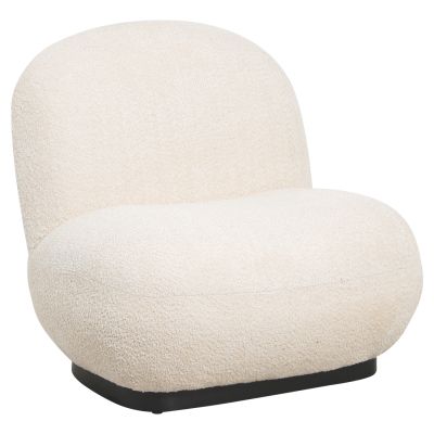 ARMCHAIR BEANY HM9591.06 ECRU BOUCLE FABRIC 85x82x77Hcm.