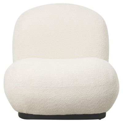 ARMCHAIR BEANY HM9591.06 ECRU BOUCLE FABRIC 85x82x77Hcm.