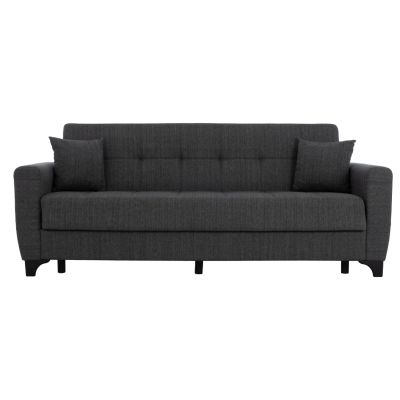 HM3242.03 sofa-bed, storage space, grey, 215x84x88cm, tall back