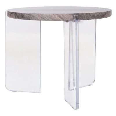 COFFEE TABLE ACRYCON HM9780.01 MDF WITH WATER REPELLANT TOP-ACRYLIC LEGS Φ64x51Hcm.