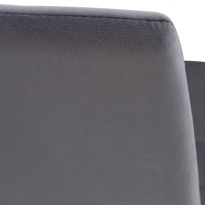 METAL CHAIR HM0037.31 GRAY VELVET WITH METAL FRAME K/D