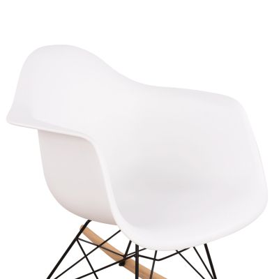 Rocking Armchair, white seat-Black frame HM0035.11 61x71x64 cm