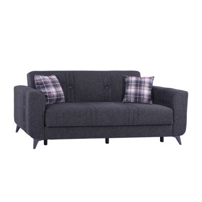 SOFA 3SEAT KRISTINA HM3165.30 GREY WITH ANTHRACITE LEGS 210x80x83 cm