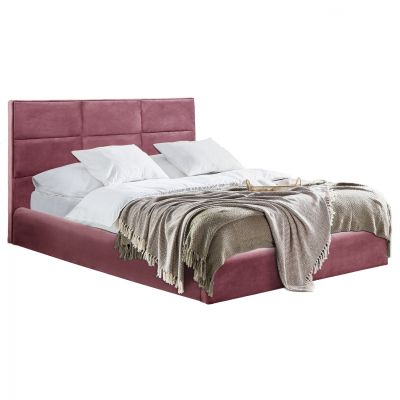 BED BRILEY HM583.02 IN DUSTY PINK VELVET WITH STORAGE SPACE 160x200 cm.