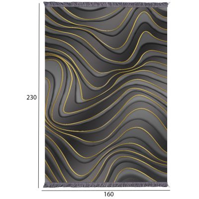 LIVING ROOM CARPET WITH FRINGES JOSIANE FB97675.42 GREY-GOLD 160X230