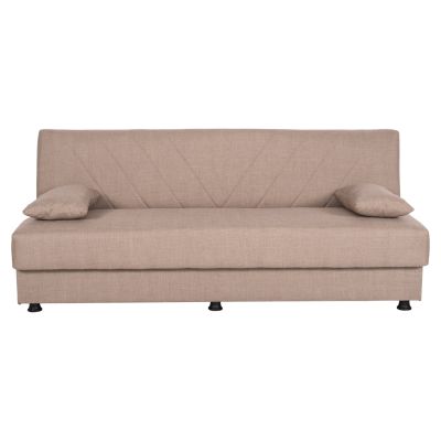 SOFA BED 3-SEATER ANDRE HM3271.04 BEIGE FABRIC 193x82x81Hcm.