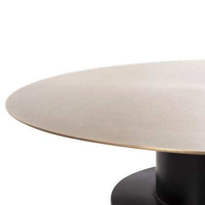 SIDE TABLE ROUND CUTTY HM9723 METAL IN BLACK & ANTIQUE BRASS Φ51Χ55,5Hcm.