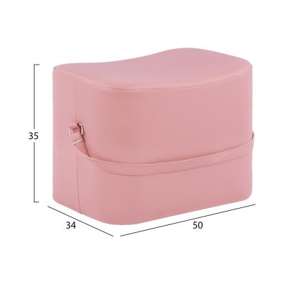 Stool Beate with PU in rotten apple color HM8630.02 50x34x35cm