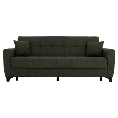 HM3242.05, 3-SEATER SOFA-BED, TALL BACK, DARK OLIVE, 215x84x88cm