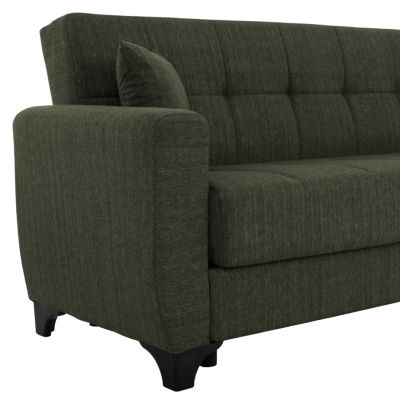 HM3242.05, 3-SEATER SOFA-BED, TALL BACK, DARK OLIVE, 215x84x88cm