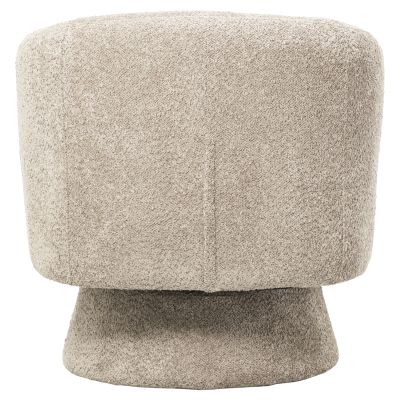 ARMCHAIR SWIVEL KARLEN HM9592.03 BEIGE BOUCLE FABRIC 78x81x77Hcm.