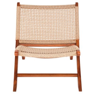 FOLDING SHORT CHAIR FERM HM9477.01 SOLID TEAK WOOD IN NATURAL-VIRO ROPE 65,5x80x67Hcm.