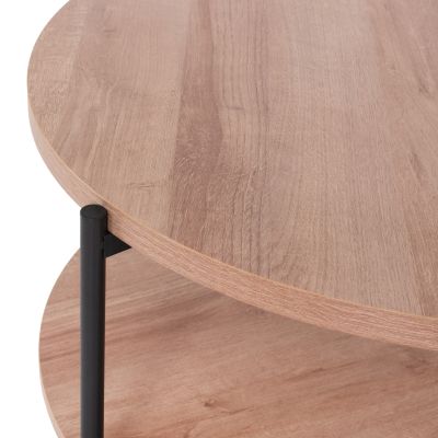 LIVING ROOM TABLE MATTEO 2 LEVELS ROUND HM8753.11 Φ75x40,5Hcm.