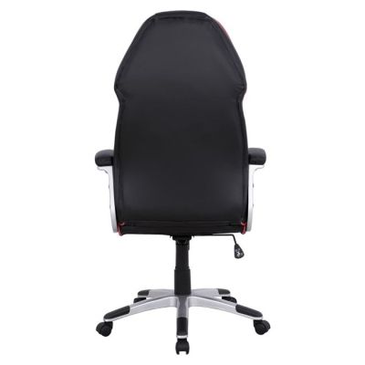 Office chair gaming bucket HM1007.01 black PU and red stripe 69x68x(119-127)cm