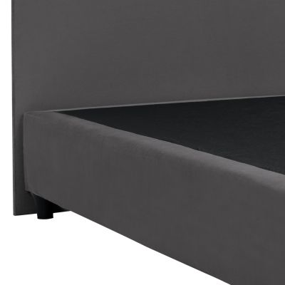 Bed HM648.10 DOLORES, grey velvet, 120x200cm