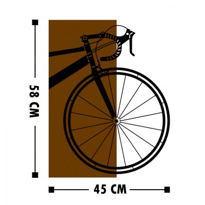 ДЪРВЕНА ДЕКОРАЦИЯ ЗА СТЕНА С МЕТАЛЕН ВЕЛОСИПЕД 45X58 HM7224