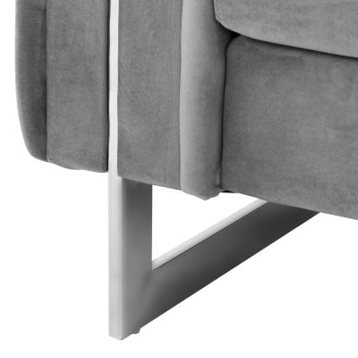 LIVING ROOM COMBO t.CHESTERFIELD MOBAR HM11935.01 GREY VELVET-METAL LEGS