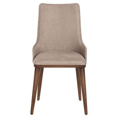 DINING CHAIR ULUTAS HM18017.03 BEECH WOOD & FABRIC IN BROWN-BEIGE 48x60x91Hcm.