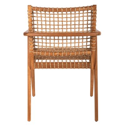 ARMCHAIR VAYA HM9823 TEAK WOOD-SYNTHETIC ROPE IN NATURAL COLOR 53.5x60.5x85Hcm.