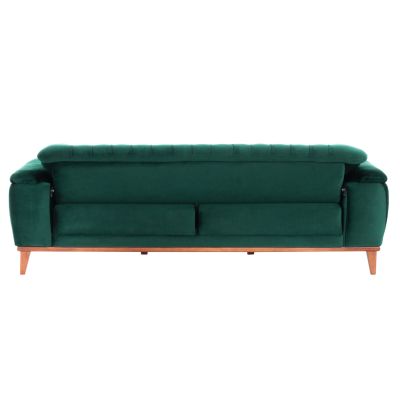 HM3249.13 BENNINGTON 3-seater sofa-bed, cypress green velvet, 240x95x80