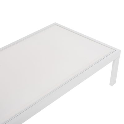 ALUMINUM SUNBED THATCHER HM5983.01 WHITE FRAME & TEXTILENE 196,5x64,5x92Hcm.