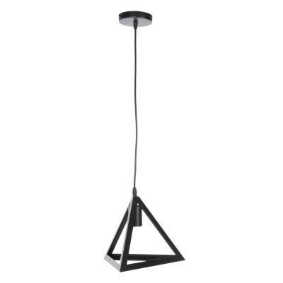 ПАНЕЛЕН ЛАМПА HM4181 ЧЕРЕН МЕТАЛЕН ЦАП ПИРАМИДА 15x15x125Hcm.