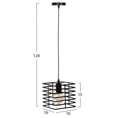 ПАНЕЛ HM4131 ЧЕРЕН МЕТАЛЕН ЦАП 16x16x124Hcm.