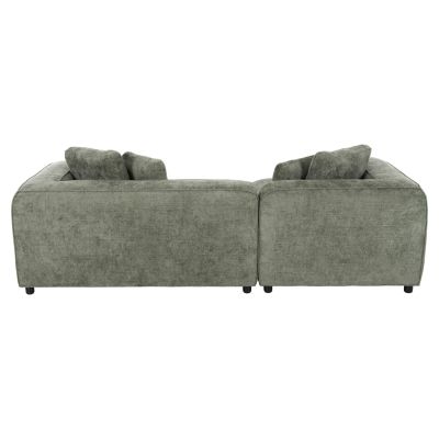 CORNER SOFA (LEFT) 3-SEATER GRACE HM3280.05L GREEN FABRIC 252x105-160x70-90Hcm.