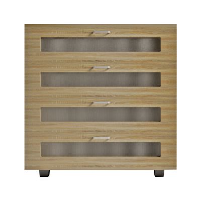 CHEST OF DRAWERS THORGAN HM9880.01 MELAMINE IN SONAMA-4 DRAWERS 80Χ40Χ83Hcm.